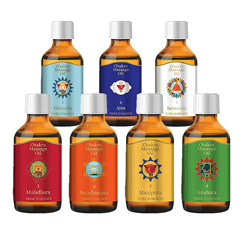 7 x Chakra massageolie